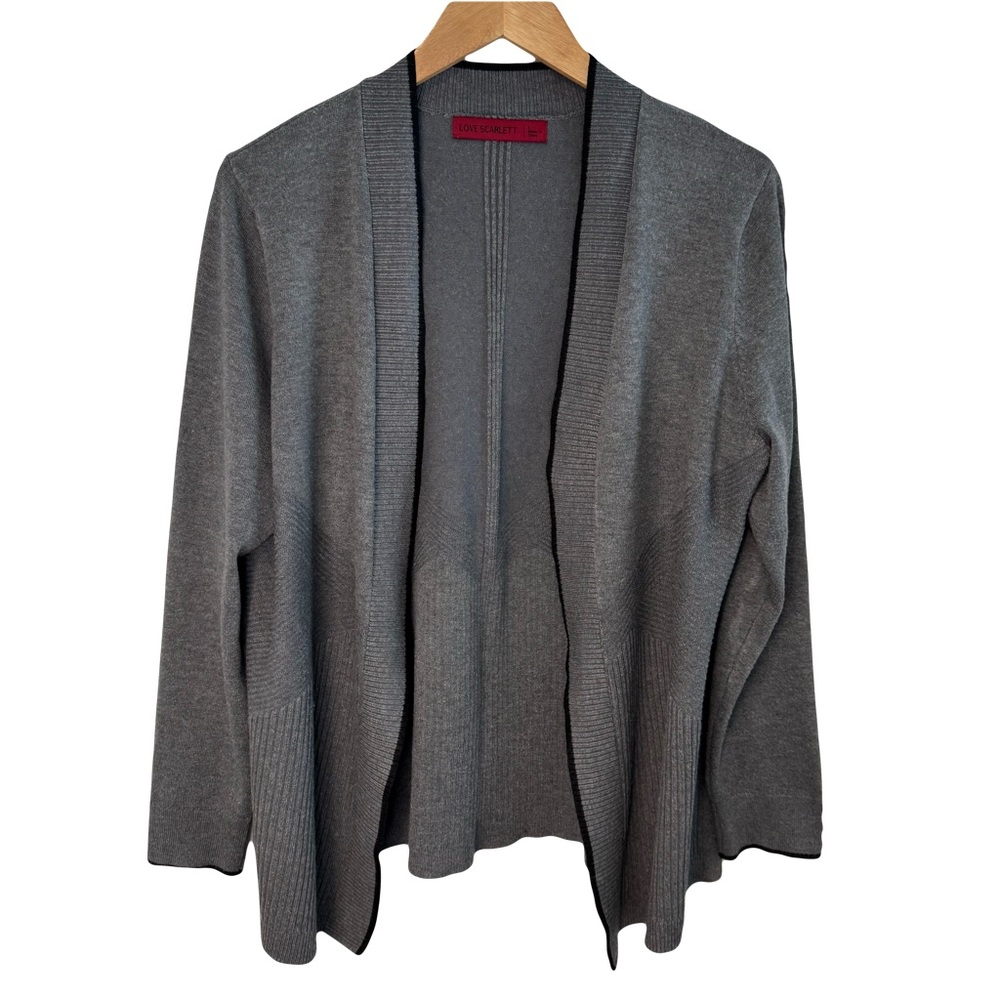 Love Scarlett Gray Cardigan Sweater Size L